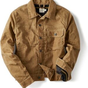 Huckberry Women’s Flint & Tinder Waxed Cotton Flannel Lined Jacket Tan MED NEW